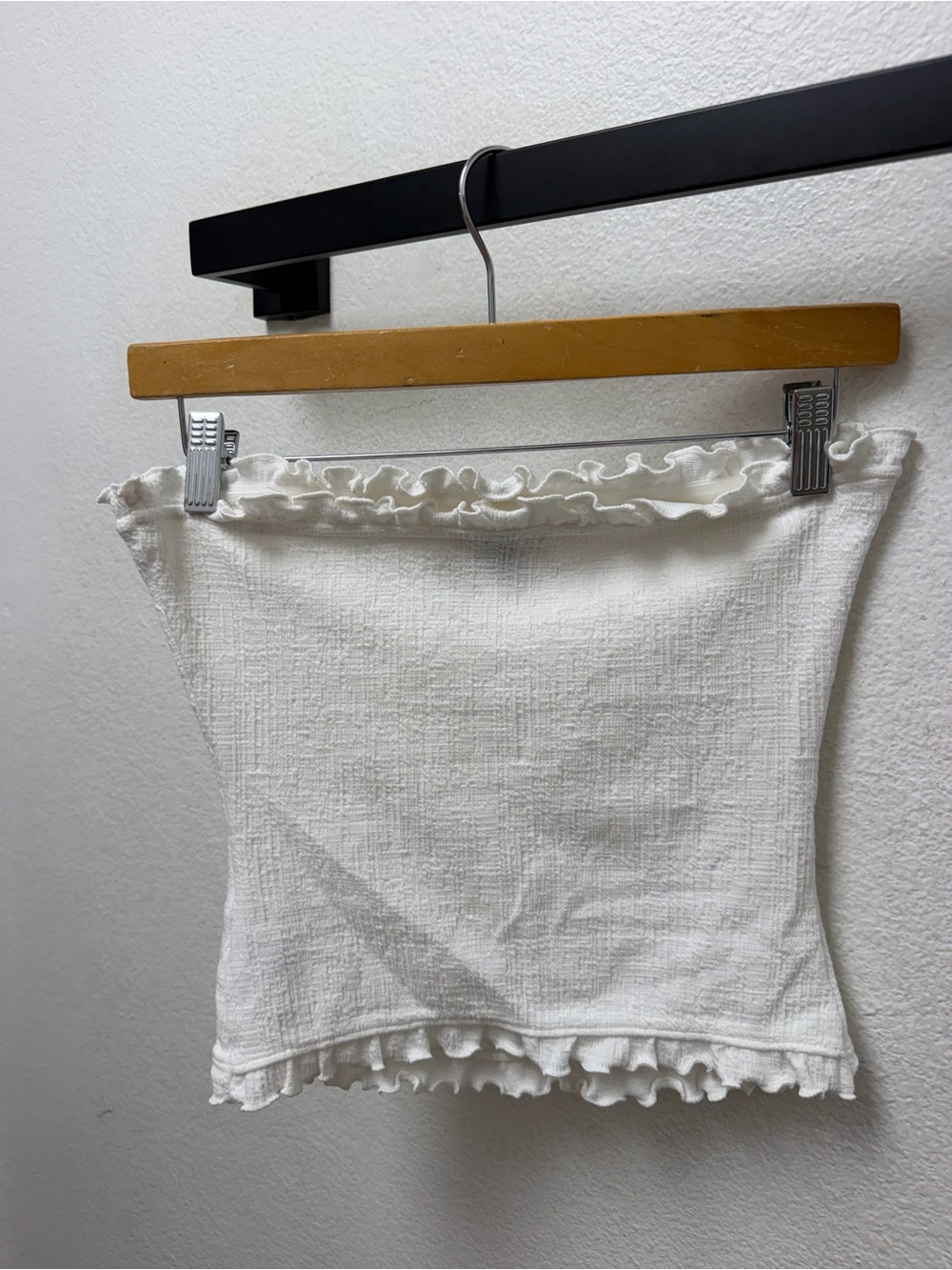 Women's Ruffle Edge Tube Top - Universal Thread White Small - Picture 7 of 7